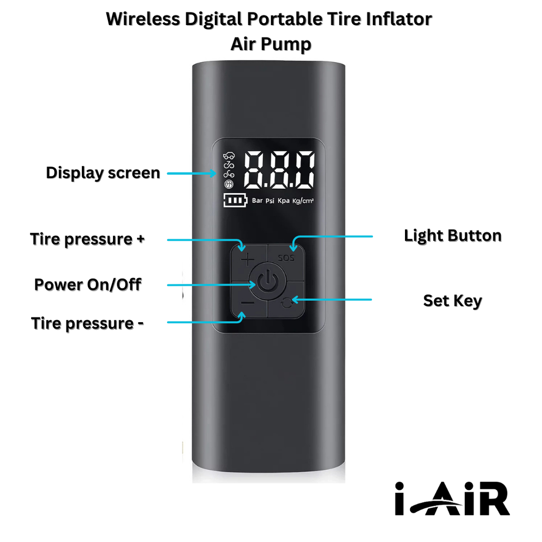 I-Air | Wireless Digital Portable Tire Inflator Air Pump