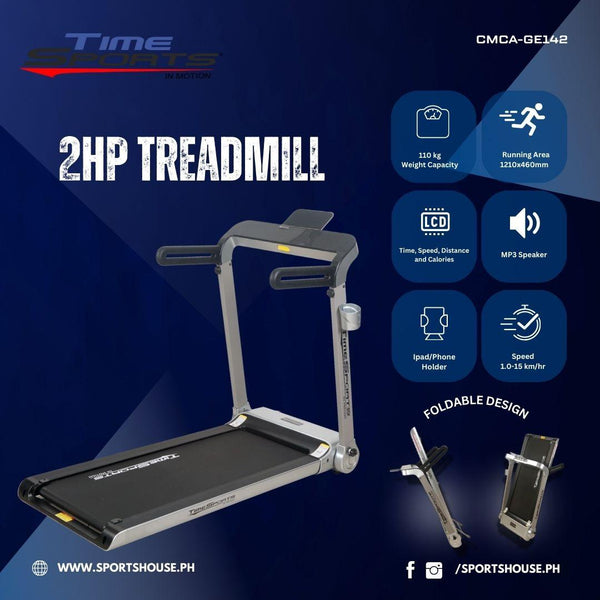 TIMESPORTS | 2 HP MOTORIZED TREADMILL | CMCA-GE142