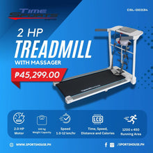 Load image into Gallery viewer, TIMESPORTS | 2 HP MOTORIZED TREADMILL WITH MASSAGER | CSL-GE034
