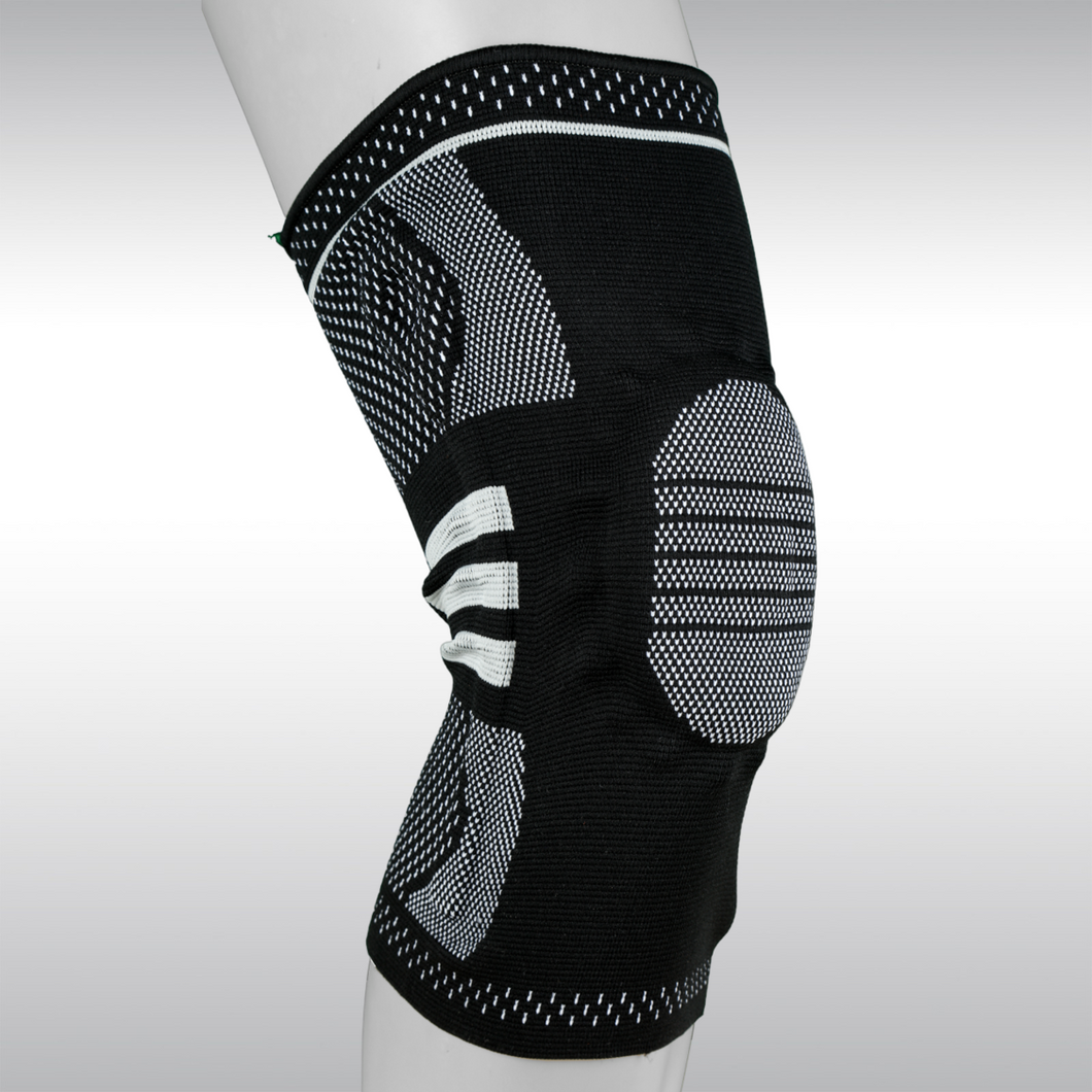 HPS | KNEE SUPPORT W/SILICONE & BANDAGE BLACK | CSI-SU081